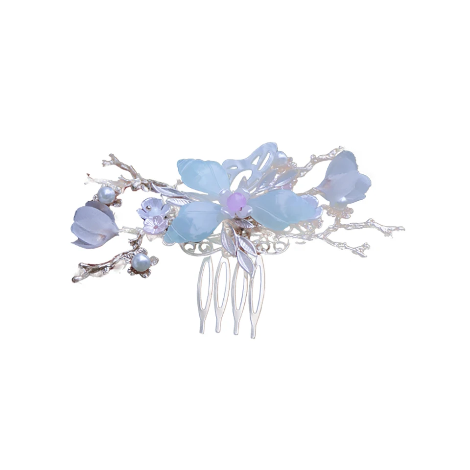 

MIYOU Chinese Hanfu Ancient Style Accessories Tassel Girl Women Alloy Imitation Pearl Headdress Set New Style Hairpin