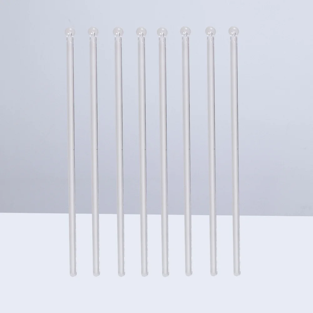 

100Pcs Transparent Cocktail Drink Bar Muddler Round Head Stirring Mixing sticks Ladle Stirrer Swizzle Stick