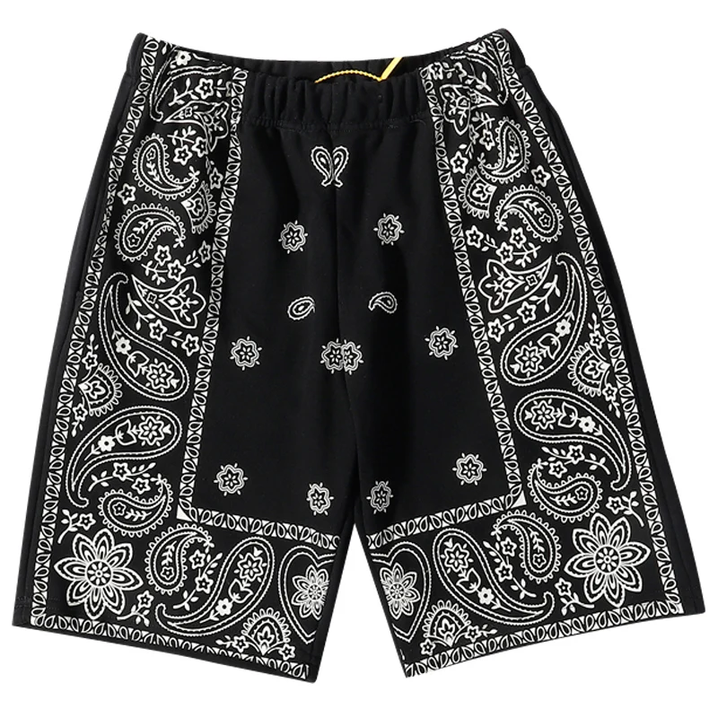

New High 2021 Kiryaquy Men Comfortable Luxurious Black Paisley West Coast CRIPS BLOODS Casual Pants cargo pants Parkour #d288