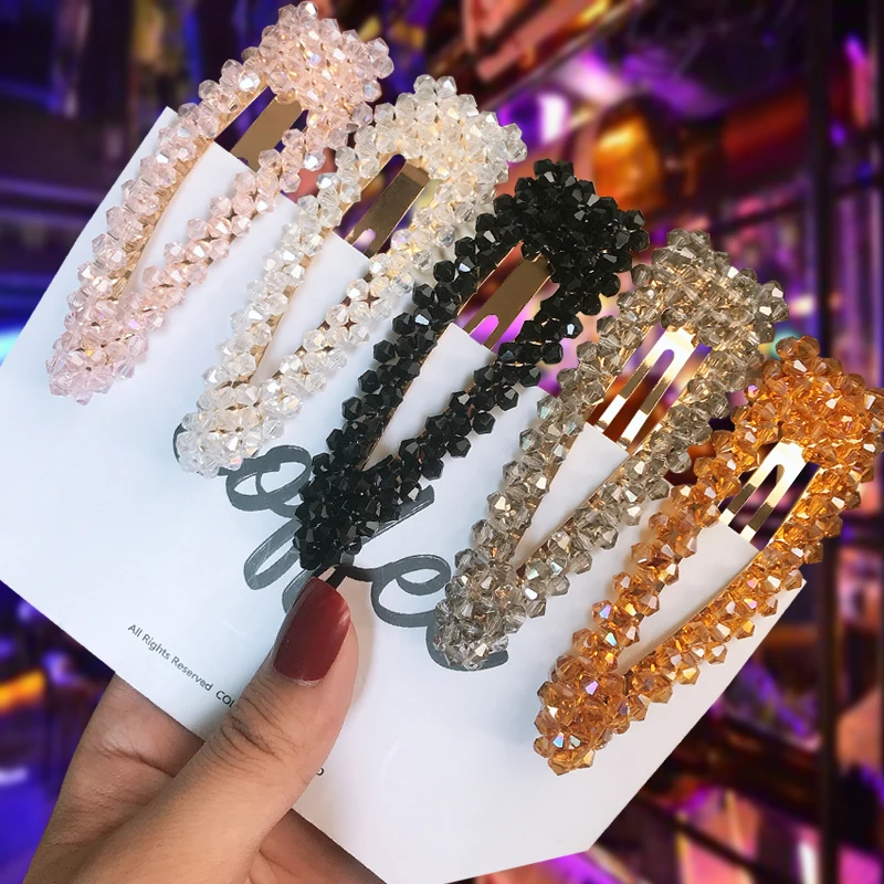 Bling хрустальные шпильки для волос новые INS заколки женщин модные аксессуары