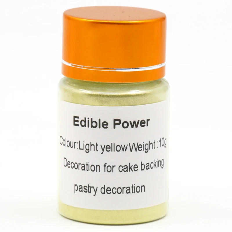 Съедобный пищевой порошок светло-желтый 10 г Фондант пигмент окраски для