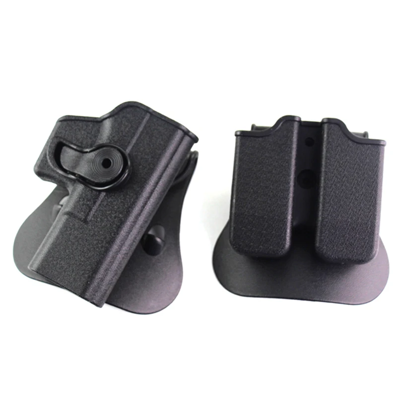 

IMI Style Glock Gun Holster for Glock 17 19 22, Right Hand Pistol With Magazine Pouch Paddle Holster Belt Wasit Holster Case