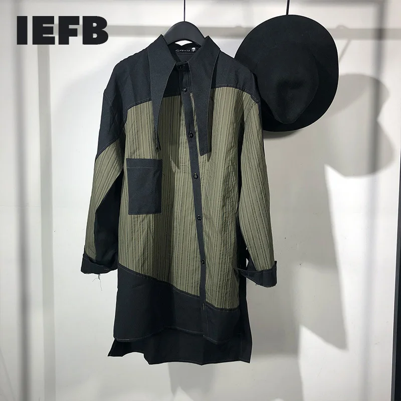 IEFB /2020 новая мужская одежда дизайн личности хитовый Цвет Лоскутная нерегулярная