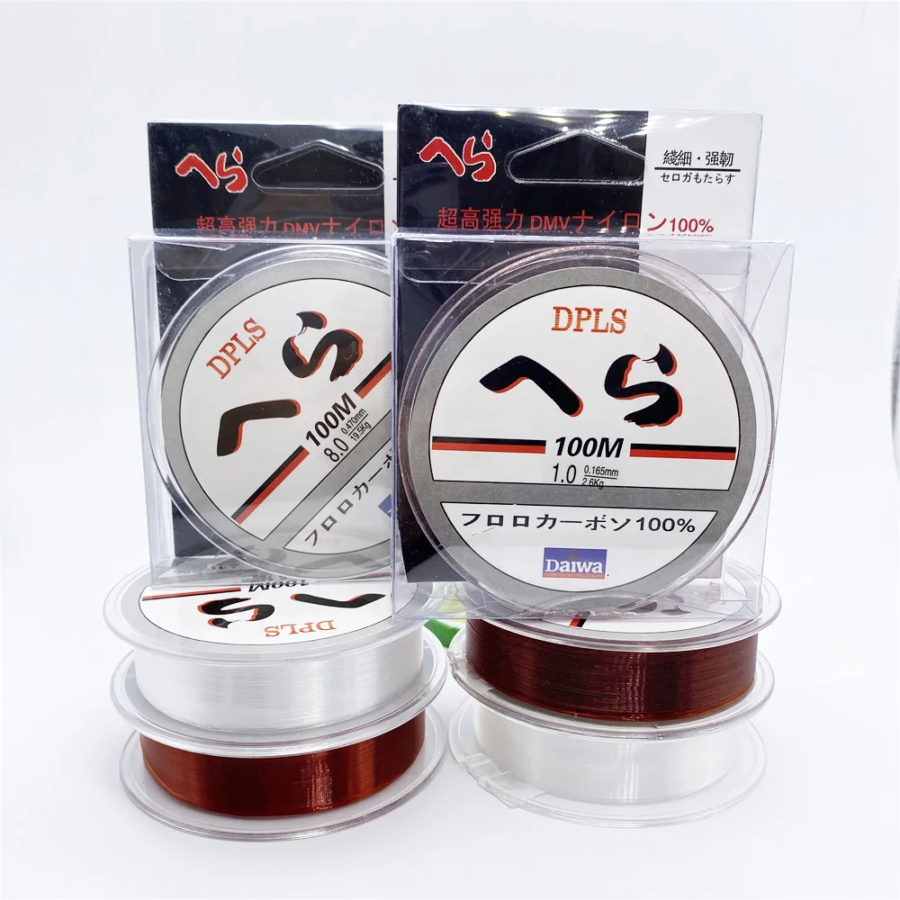 

100M Nylon Fishing Line Japan Durable Monofilament Fully Sinking Fishing Line 2-40LB Transparent White Red Fishing Gear