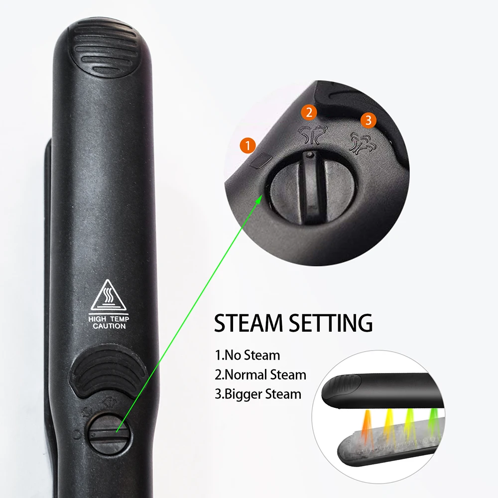 Паровой выпрямитель для волос паровой утюжок щетка выпрямления керамическая