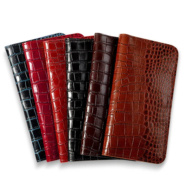 Flip Phone Case For Xiaomi Mi 5s Plus 6 8 9 lite 9se 9T Pro Crocodile Texture Cowhide Cover | Мобильные телефоны и