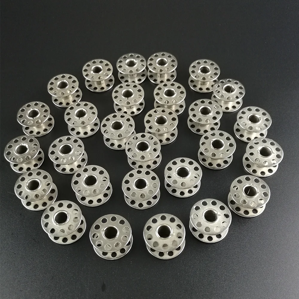 

High Quality 30PCS Metal Bobbins Spool Sewing Craft Tool Stainless Steel Sewing Machine Bobbins Spool for Brother Janome Singer