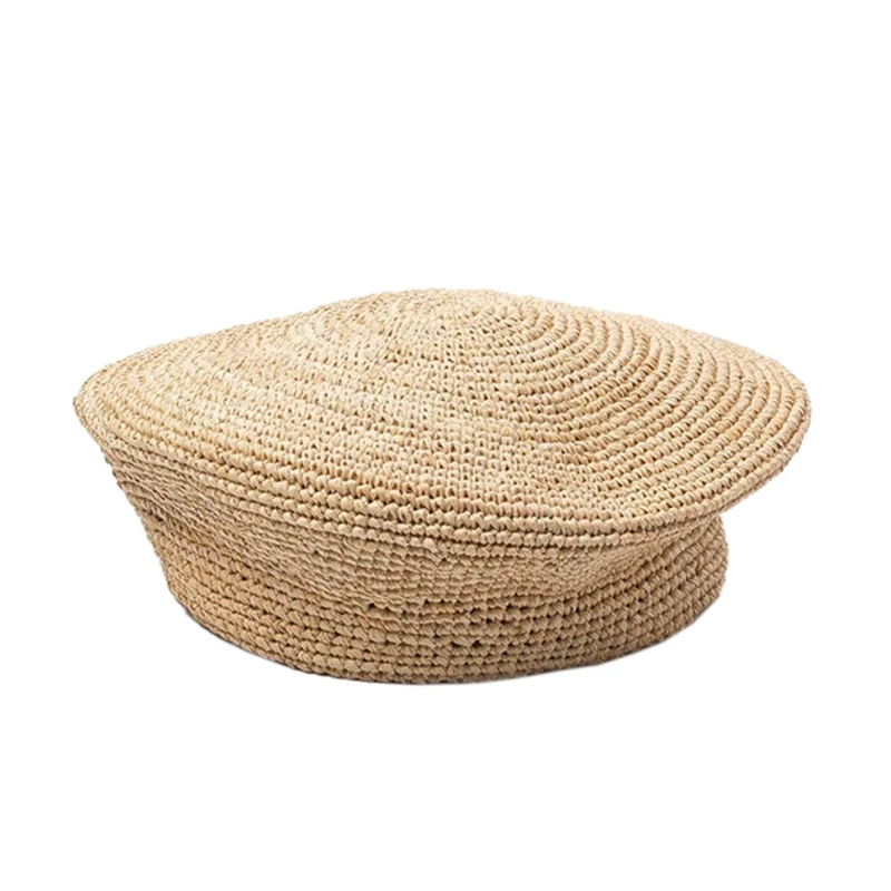 Ручной работы вязаный крючком латексный берет художника шляпа модная