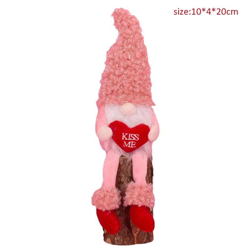 Regalo de San Valent&iacute;n para pareja, mu&ntilde;eco enano sin rostro, decoraci&oacute;n de fiesta de San Valent&iacute;n-5
