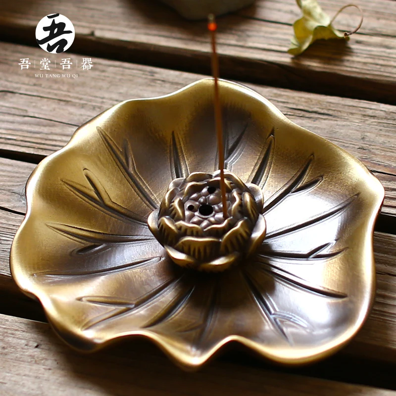 

★I don my is pure copper incense plug wire present archaize lotus lotus home indoor ta joss stick incense box