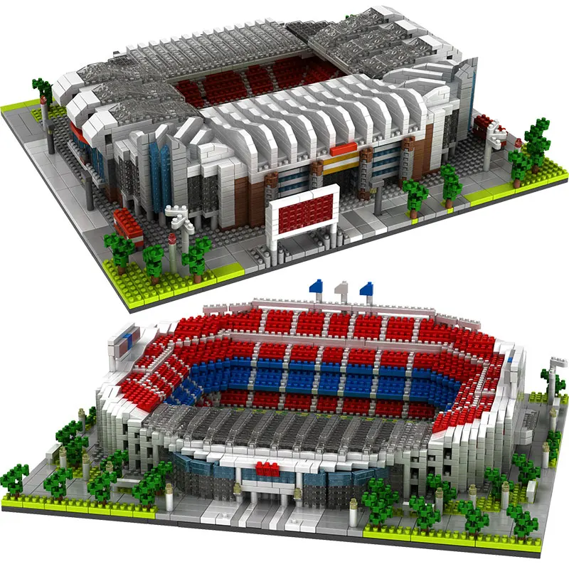 Игрушки для детей мини блоки знаменитая архитектура футбольное поле Футбольный