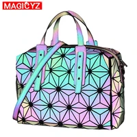 womens luminous boston handbag brand designer shoulder crossbody bag large geometric diamond female office business bag