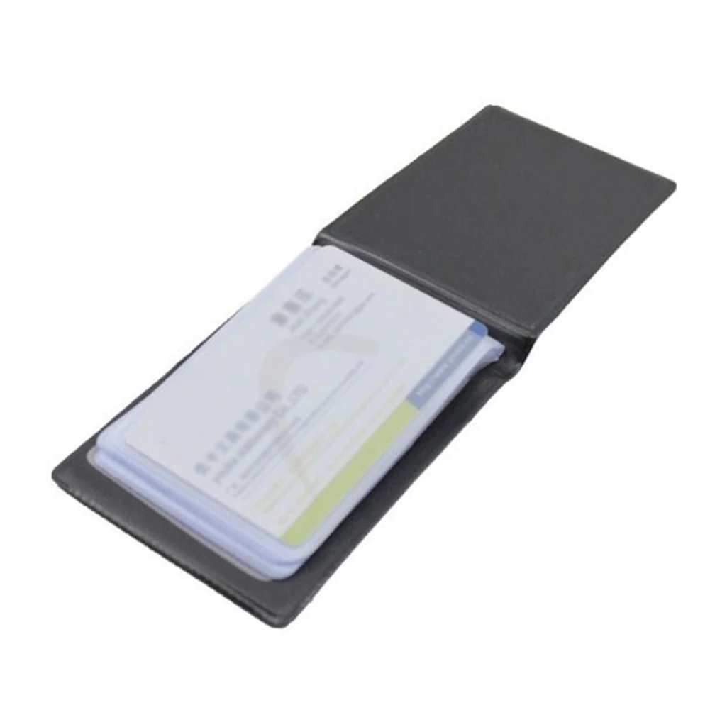 

Vintage ID Credit Card PU Leather Collection Book Men Women Fashion Holder Black Simple Card Case 120Cards Business Card Book