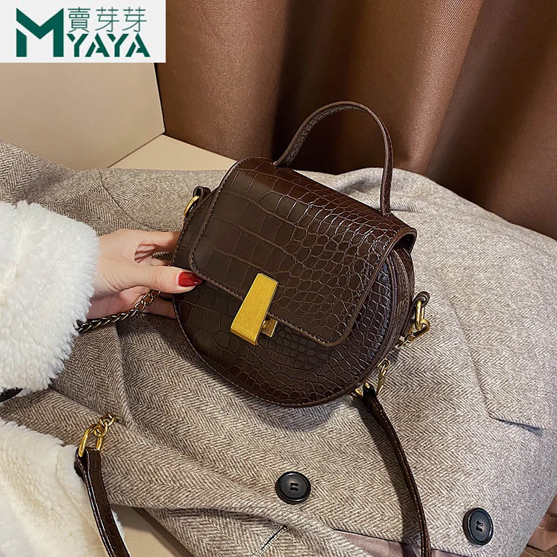 Женская кожаная сумка через плечо MAIYAYA Весенняя дизайнерская мессенджер с