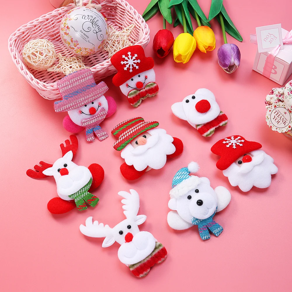 

8PCS Christmas LED Brooch Luminous Glowing Badge Clips Party Favors Holiday Birthday Gifts for Kids