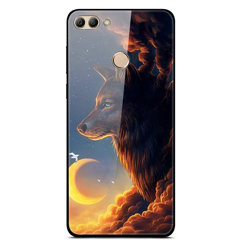 

For Huawei Honor 7C Case 5.7" Tempered Glass Phone Case Black TPU Bumper Cover for Huawei Honor 7C AUM-L41 Honor 7 C Honor7C C7