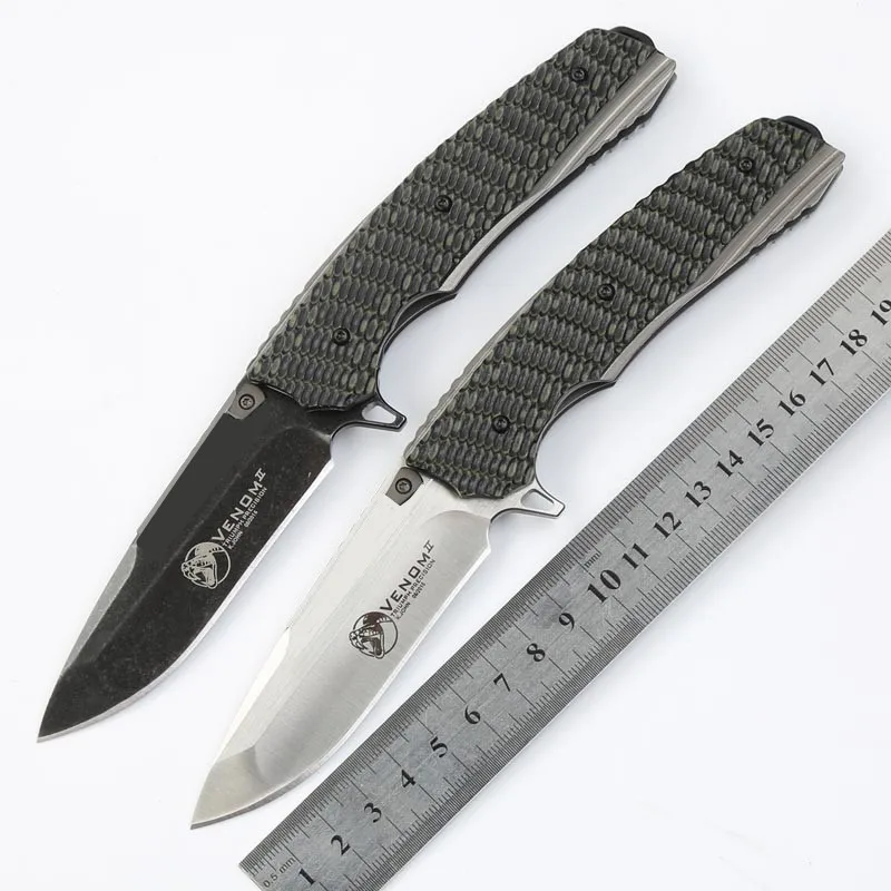 

Russian Python hand-made folding knife outdoor wilderness survival knife stainless steel camping knife