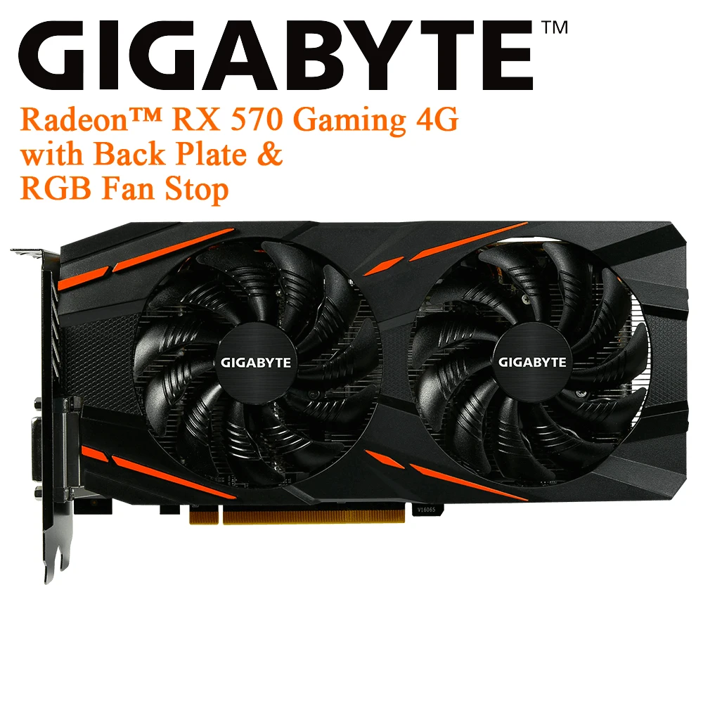 Графическая карта Gigabyte rx 570 4 Гб с AMD Radeon™Видеокарта RX570 gpu для игрового ПК