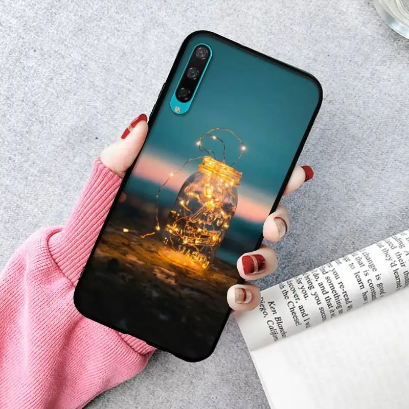 

Fairy Lights Black Soft Phone Case For Huawei P20 30 40 Pro Mate 20x 30 40 Pro Nova6 7 Honor 9X 10