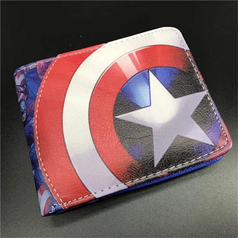 Marvel аниме персонаж Капитан Америка модный студенческий короткий кошелек