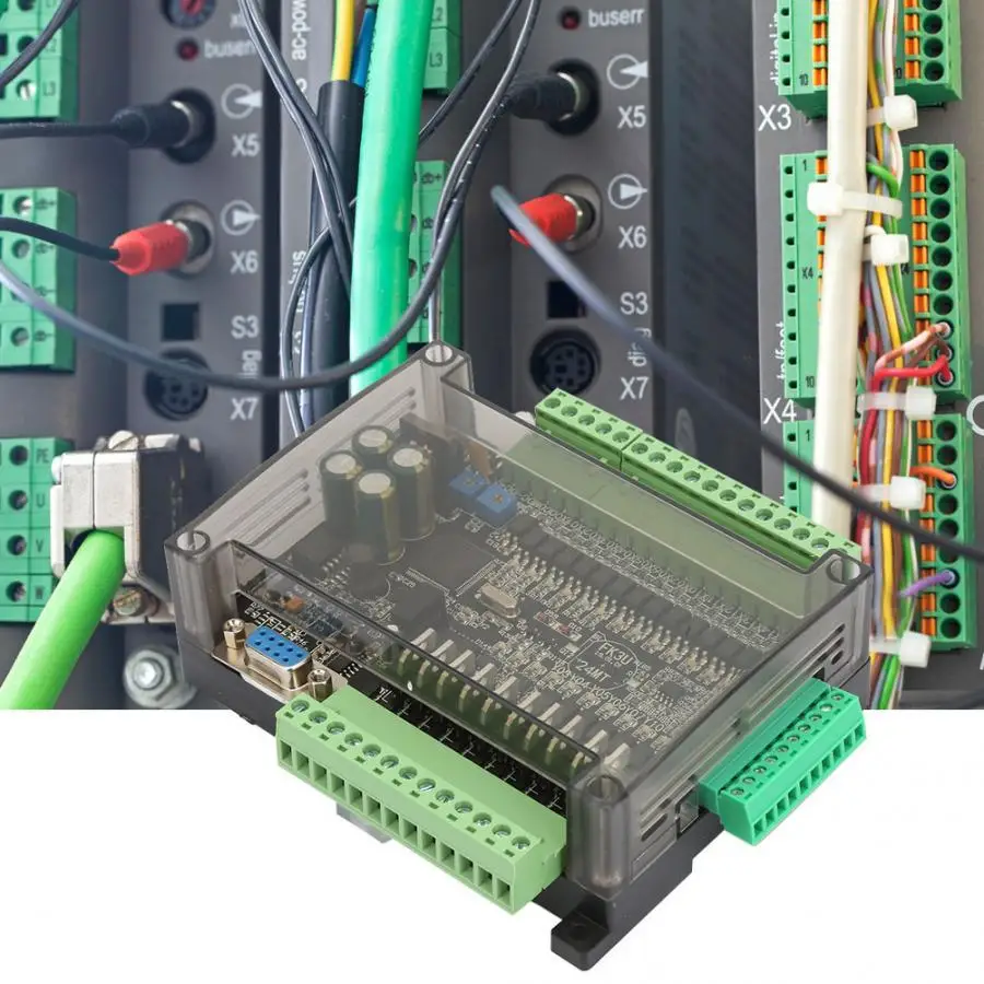 Плата PLC 24V 24MT контроллер 6 аналоговый вход 32 бит MCU 14 10 транзисторная Выходная