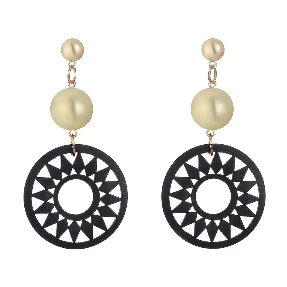 YULUCH этнические африканские индийские Индивидуальные женские синие Черные полые