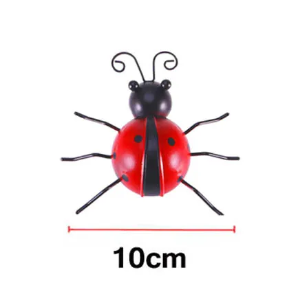 10 cm Настенный домашний садовый оконный дисплей с изображением божьей коровки, Декоративные животные, напоминающие насекомых, 10 см/15 см, 4 шт./лот - Цвет: 10 cm