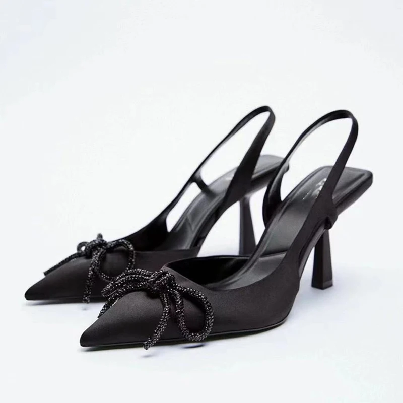 Роскошные туфли на каблуках для женщин острые сексуальные модные туфли-лодочки с