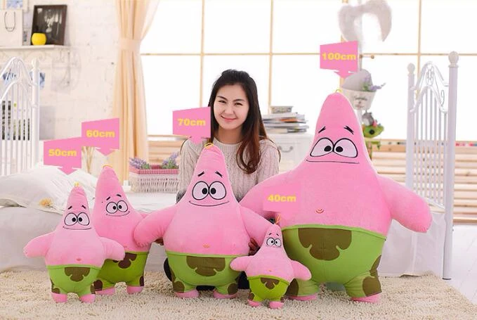 Большая Губка Боб Патрик звезда плюшевые куклы игрушки Kawaii 20-55 см Губка Боб Мягкие животные куклы игрушки для детей подарки на день рождения