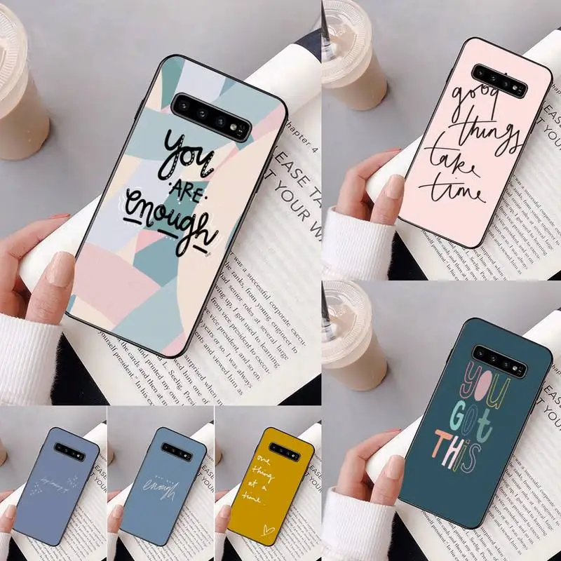 

Color background maxim motivating text Phone Case For Samsung Galaxy A50A30A71A40S10E A60 A50s A30s Note 8 9 S10 Plus S10 S20 S8