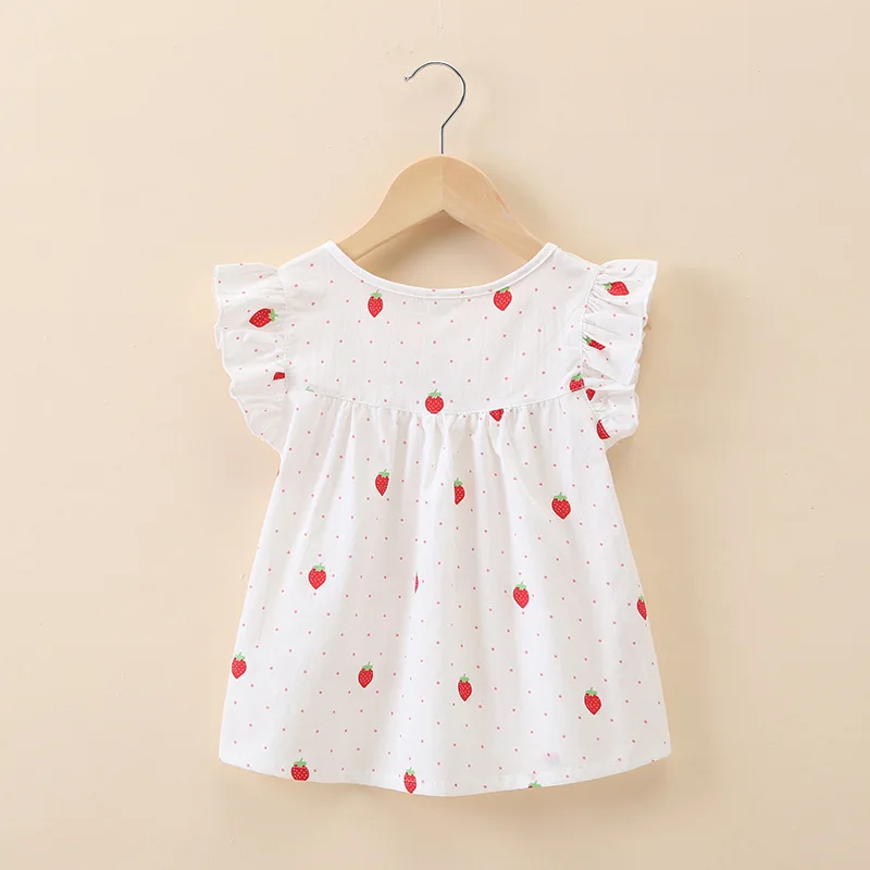 Детская рубашка с клубничной куклой 2018 летнее платье Новая корейская детская