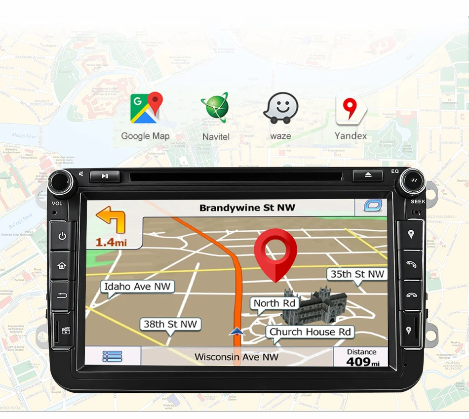 Eunavi 2 din Android 9 автомобильный dvd-плеер для VW Passat CC Polo GOLF 5 6 Touran EOS T5 Sharan Jetta Tiguan gps навигация радио DSP