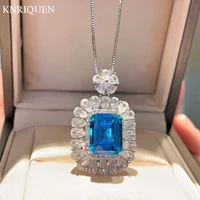 high quality 912mm aquamarine emerald ruby pendant 925 sterling silver necklace for girlfriend charms party fine jewelry gift