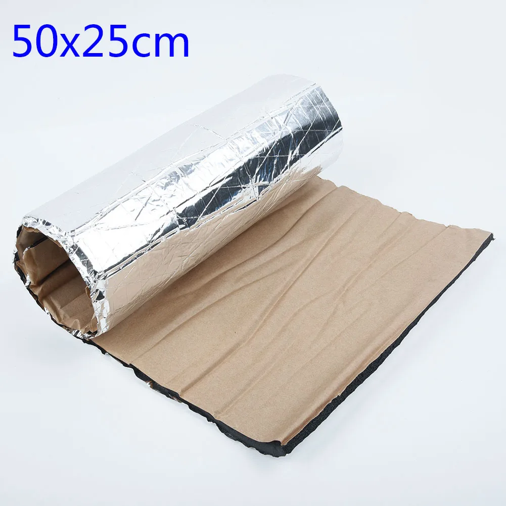 

25cm*50cm Car Soundproof Deadening Mat Firewall Insulation Audio Noise Insulator Pad For Car Hood Door Chassis