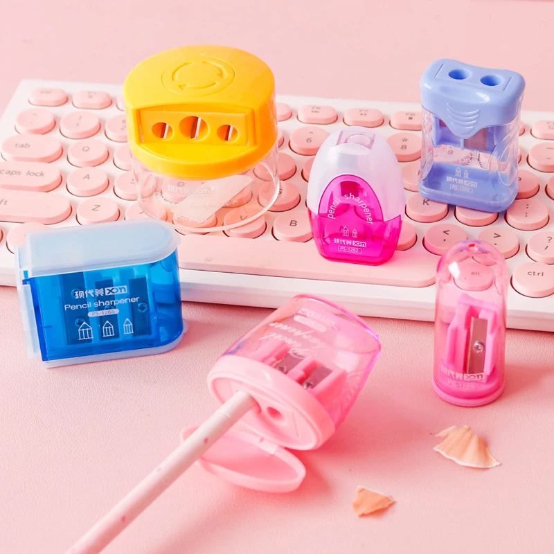 Одиночные двойные отверстия точилка для карандашей три канцелярские карандаши