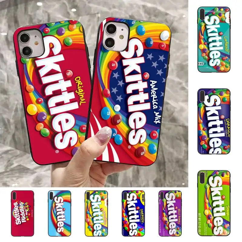 

Skittles Sweet Sour Fruit Candies Phone Case For iPhone 11 12 13 8 7 6 6S Plus X XS MAX 5 5S SE 2020 XR 11 pro DIY