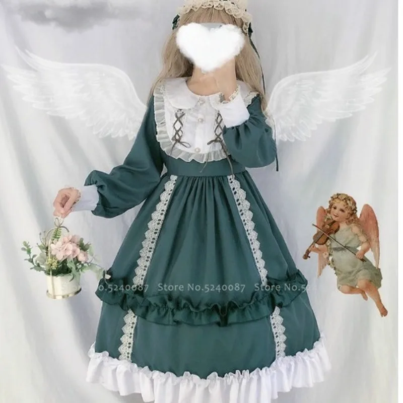 Японское аниме косплей Лолита Принцесса чайные Вечерние платья женские