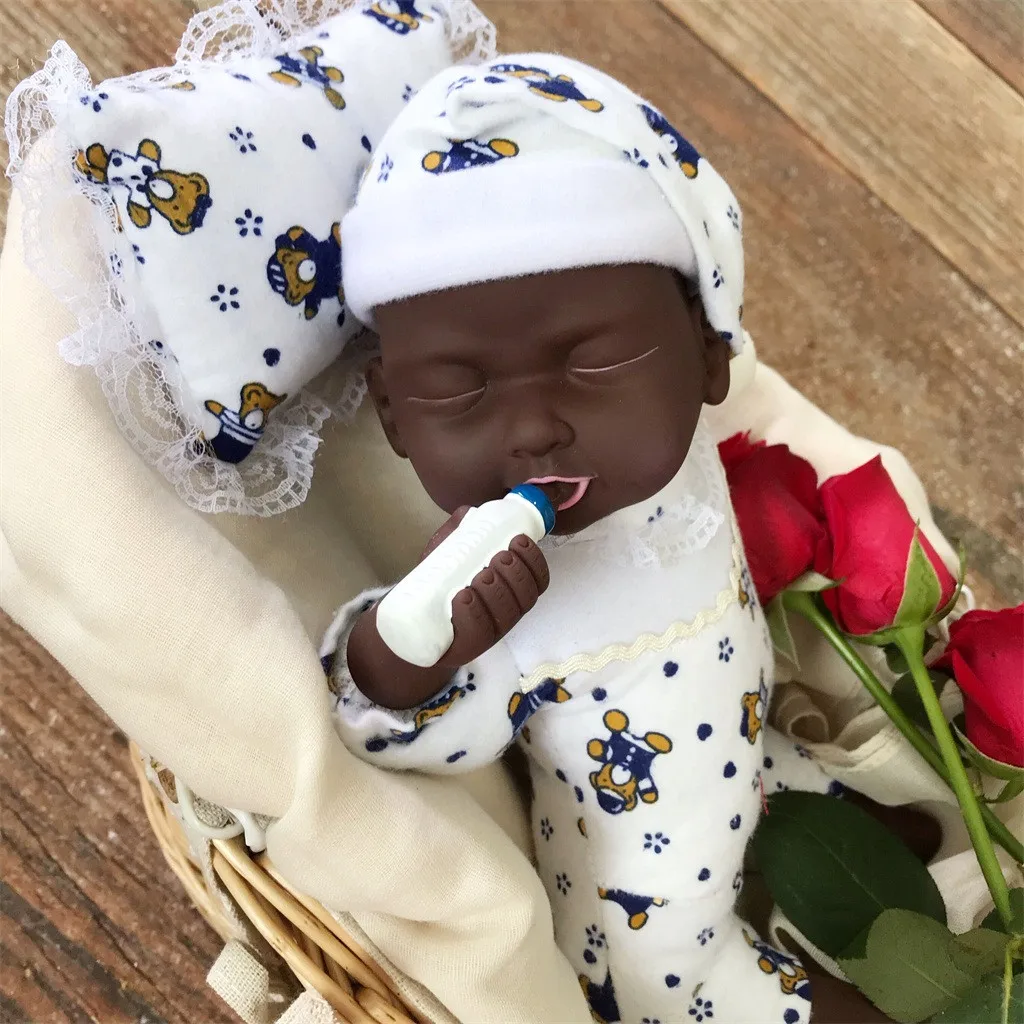 Кукла младенец с имитацией сна африканская черная кукла лучший подарок игрушка