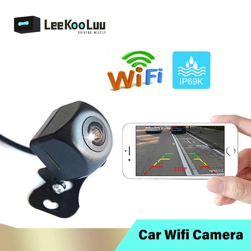 Беспроводная Автомобильная камера заднего вида LeeKooLuu Wi-Fi HD ночное видение