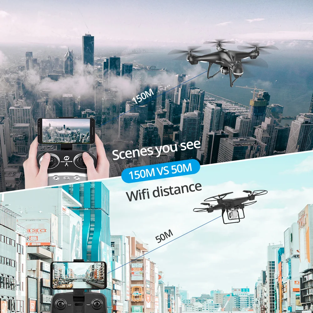 Holy Stone HS100 gps Дрон с 1080P 720P HD камерой FPV Wifi 120 ° FOV широкоугольный вертолет камера квадрокоптера RC дроны