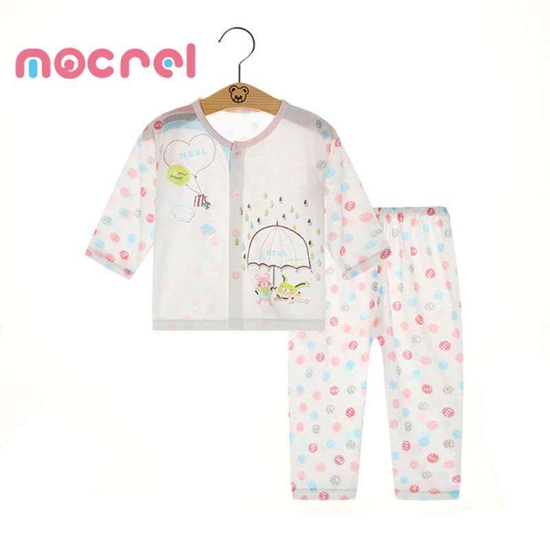 

Боди для новорожденных, детские пижамы, летний детский весенне-осенний наряд из бамбукового волокна, тонкое детское нижнее белье из двух пр...