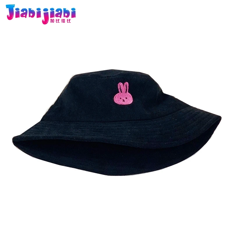Детская Панама сезон весна-осень Вельветовая шляпа с рисунком кролика для