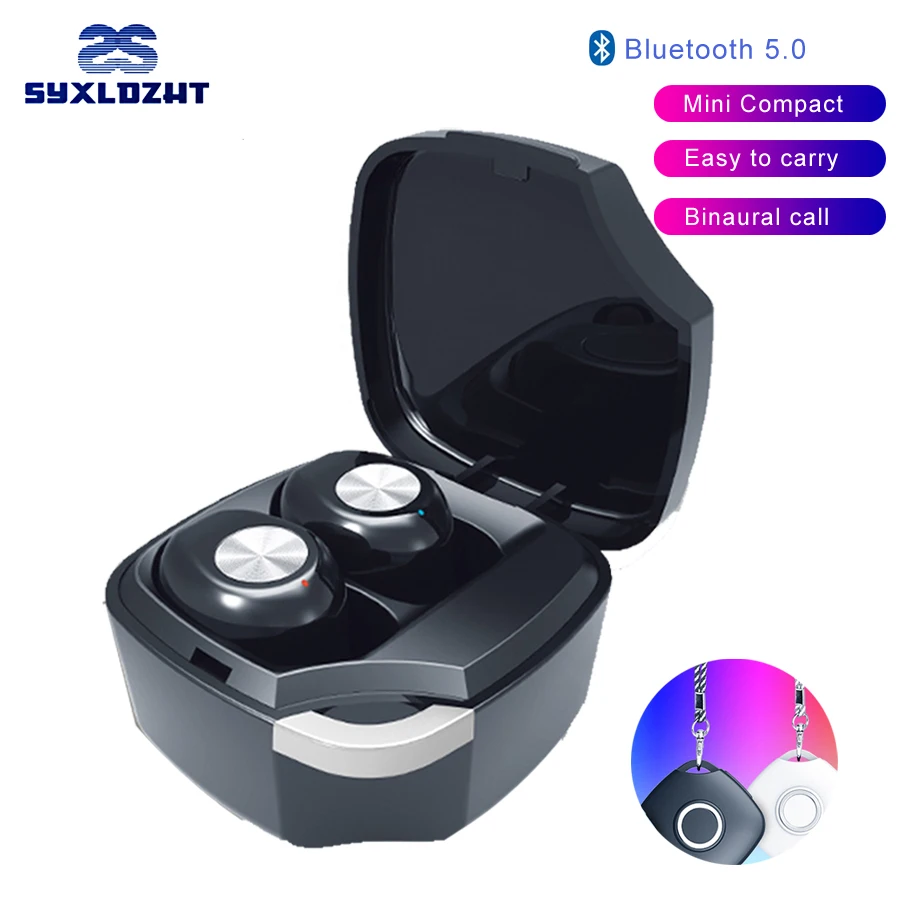 TWS 5 0 бинауральные Bluetooth наушники беспроводные 6D бас гарнитура с микрофоном