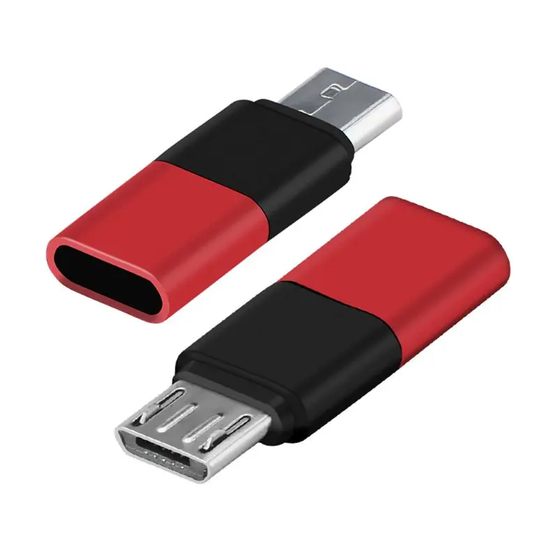 as the picture shows Алюминиевый сплав Micro USB Мужской к type C Женский адаптер конвертер Разъем для samsung huawei Xiaomi Android телефон планшет - Цвет: as the picture shows