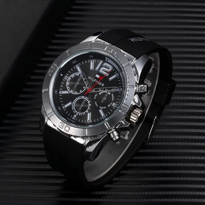 

Men's Watch High-quality Fashionable Stainless Steel Pin-clasp Quartz Watch 2021 New 44mm Large Dial Men's Watch