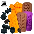 Силиконовая форма для торта с тыквами, летучими мышами, конфетами, шоколадом, украшение на Хэллоуин, день всех святых, призраки, ведьмы, кондитерские инструменты для выпечки