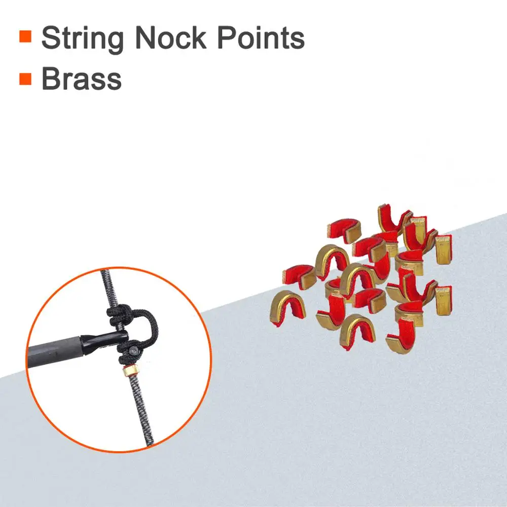 

Archery Bow String Nock Brass Points Nocking Buckle Clips Protector Shot Protector