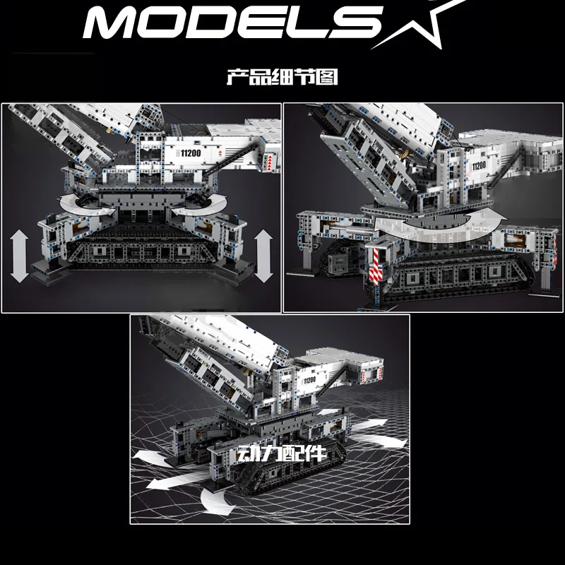 Новый MOC RC электрический кран LTM11200 совместимая моторная техника строительные