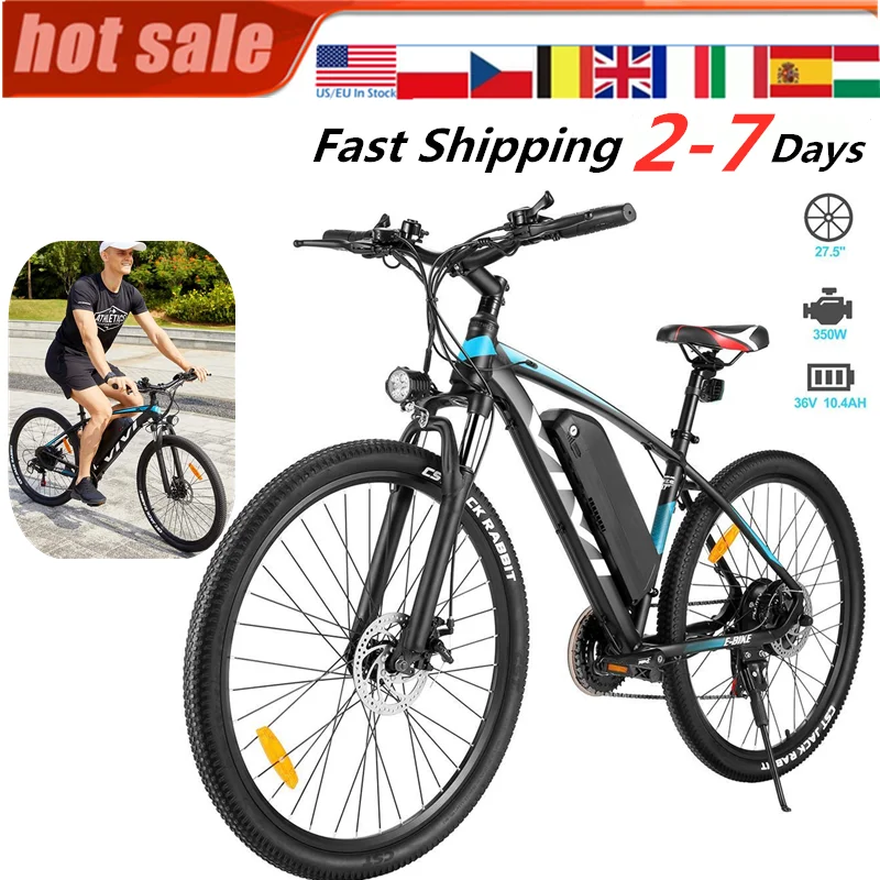 

500W Electric Mountain Bike E-bike MTB 21 Speeds Shifter Adult E-Bike Front and Rear Disc Brake