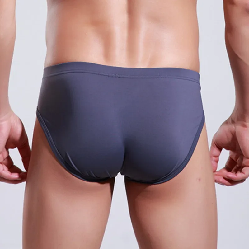 Трусы брифы мужские из вискозы пикантное нижнее белье с U образным выпуклым